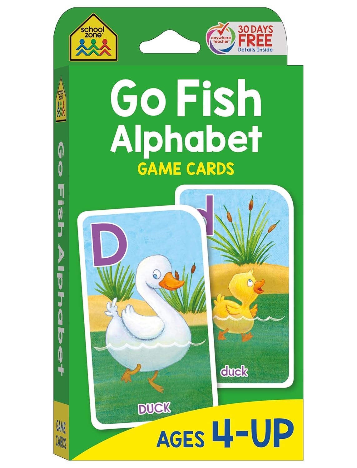 School Zone Go Fish Alphabet Game Cards