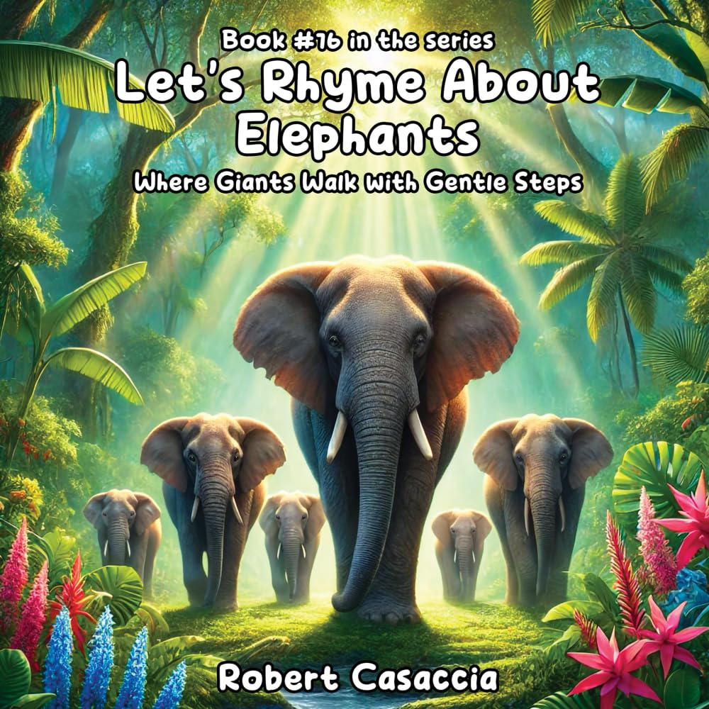 Let's Rhyme About Elephants elephant book kids nature animals jungle family books about elephants caring grief kindness love gentle giants safari wildlife ... with Gentle Steps