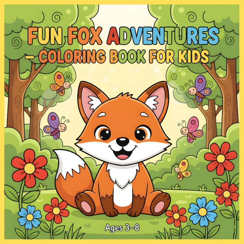 Fun Fox Coloring Adventures – Cute Fox Drawing Book for Kids