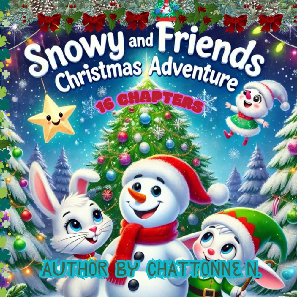 Snowy and Friends' Christmas Adventure Children's Storytelling Book, 16 Chapters, for kids 3-8